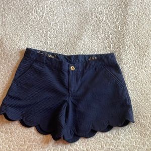 Lilly Pulitzer Scalloped Navy Shorts